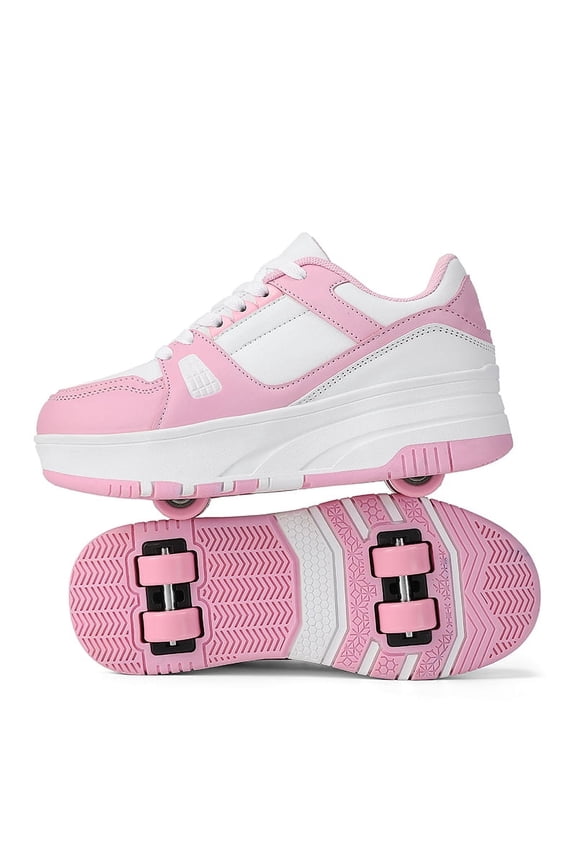 Kids Roller Shoes Sneakers with Wheels - Premium Sport Roller Skate Sneaker for Boys Girls Christmas Birthday Children Show Gift