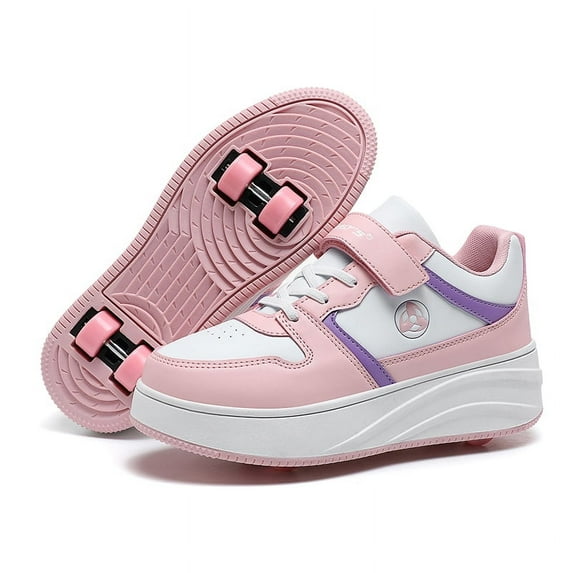 Kids Roller Shoes Sneakers with Wheels - Premium Sport Roller Skate Sneaker for Boys Girls Christmas Birthday Children Show Gift