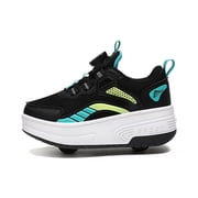 Kids Roller Shoes Sneakers with Wheels - Premium Sport Roller Skate Sneaker for Boys Girls Christmas Birthday Children Show Gift
