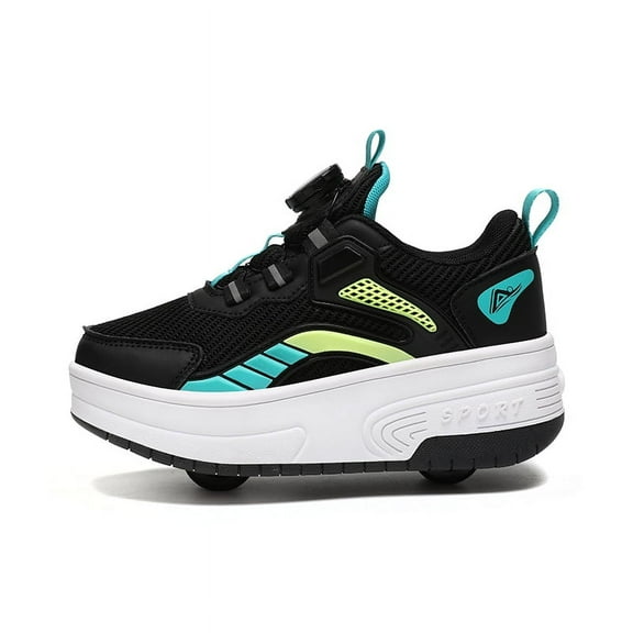 Kids Roller Shoes Sneakers with Wheels - Premium Sport Roller Skate Sneaker for Boys Girls Christmas Birthday Children Show Gift