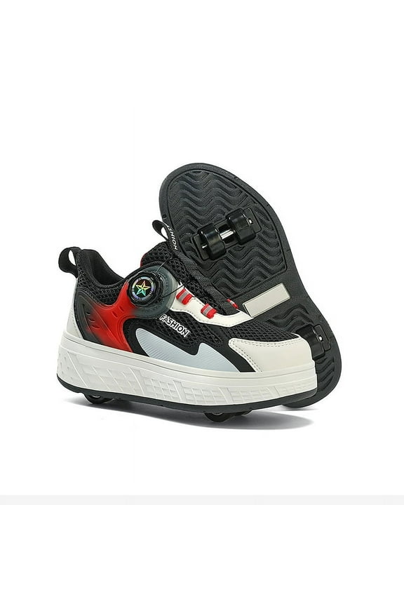 Kids Roller Shoes Sneakers with Wheels - Premium Sport Roller Skate Sneaker for Boys Girls Christmas Birthday Children Show Gift