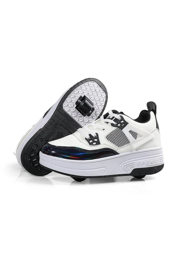 Kids Roller Shoes Sneakers with Wheels - Premium Sport Roller Skate Sneaker for Boys Girls Christmas Birthday Children Show Gift