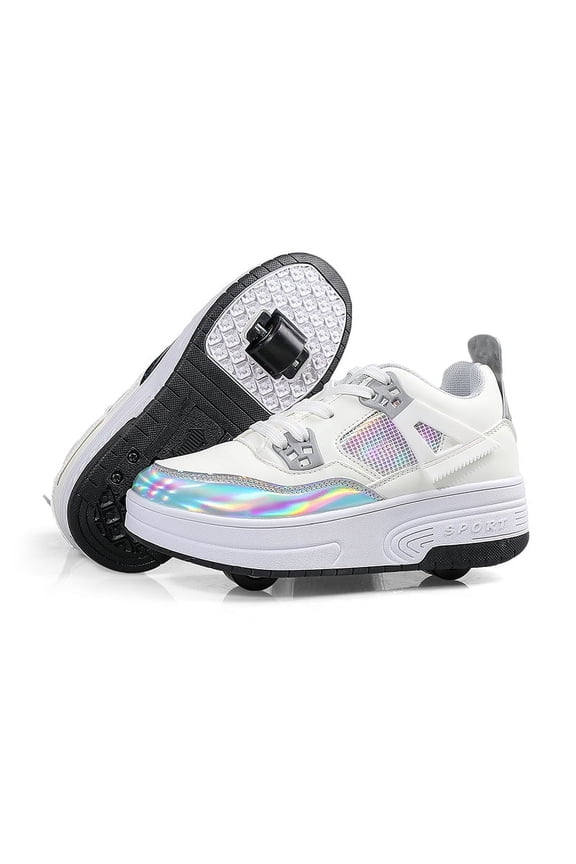 Kids Roller Shoes Sneakers with Wheels - Premium Sport Roller Skate Sneaker for Boys Girls Christmas Birthday Children Show Gift