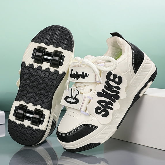 Kids Roller Shoes Sneakers with Wheels - Premium Sport Roller Skate Sneaker for Boys Girls Christmas Birthday Children Show Gift