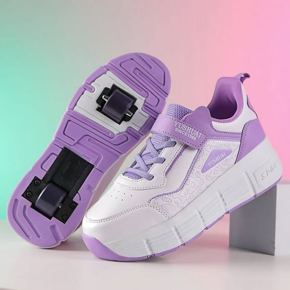 Kids Roller Shoes Sneakers with Wheels - Premium Sport Roller Skate Sneaker for Boys Girls Christmas Birthday Children Show Gift