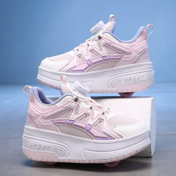 Kids Roller Shoes Sneakers with Wheels - Premium Sport Roller Skate Sneaker for Boys Girls Christmas Birthday Children Show Gift