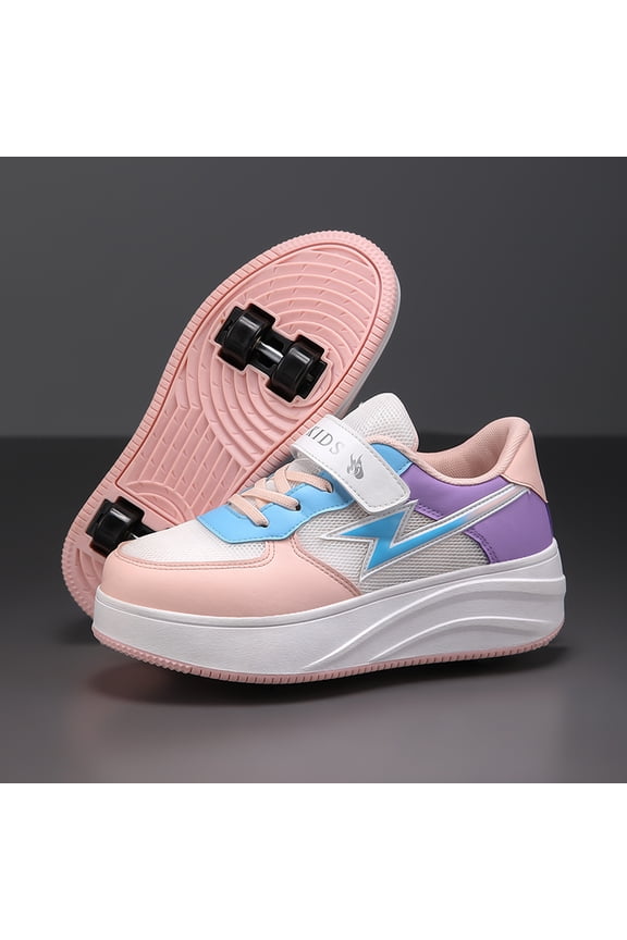 Kids Roller Shoes Sneakers with Wheels - Premium Sport Roller Skate Sneaker for Boys Girls Christmas Birthday Children Show Gift