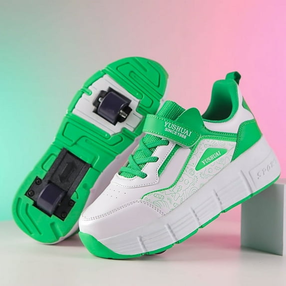 Kids Roller Shoes Sneakers with Wheels - Premium Sport Roller Skate Sneaker for Boys Girls Christmas Birthday Children Show Gift