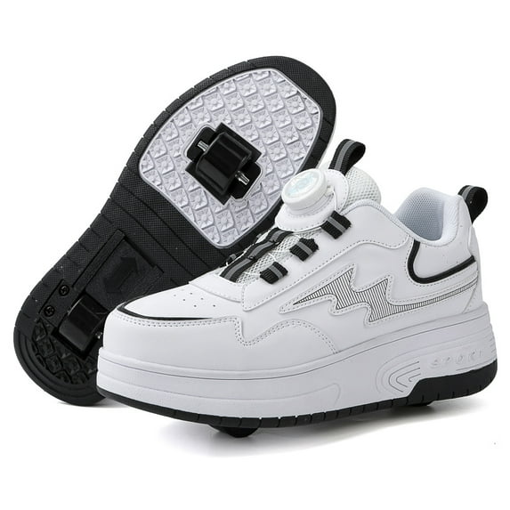 Kids Roller Shoes Sneakers with Wheels - Premium Sport Roller Skate Sneaker for Boys Girls Christmas Birthday Children Show Gift