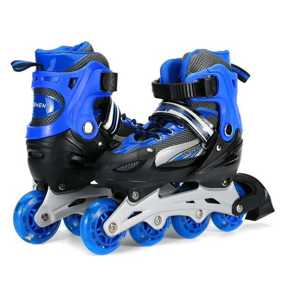 Bigsalestore Adjustable Kids Inline Skates Flashing LED Wheels, EU Size 26-41