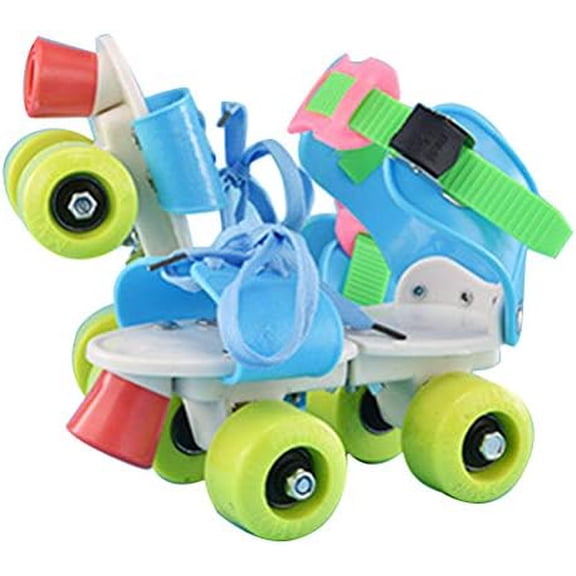 Kids Roller Skates, Double Row 4 Wheel Light up Skating Shoes, Professional Design Adjustable Size Sliding Slalom Inline Quad Skates for Kids Boys Girls Beginner$$Sport & Recreation Other