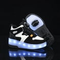 thumbnail image 1 of Kids Roller Skates Light up Shoes with Wheels Shoes LED USB Charging Roller Sneakers for Girls Boys Birthday Christmas Gift, 1 of 11