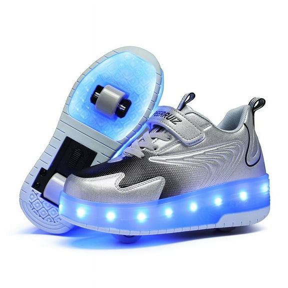 Kids Roller Skates Light up Shoes with Wheels Shoes LED USB Charging Roller Sneakers for Girls Boys Birthday Christmas Gift