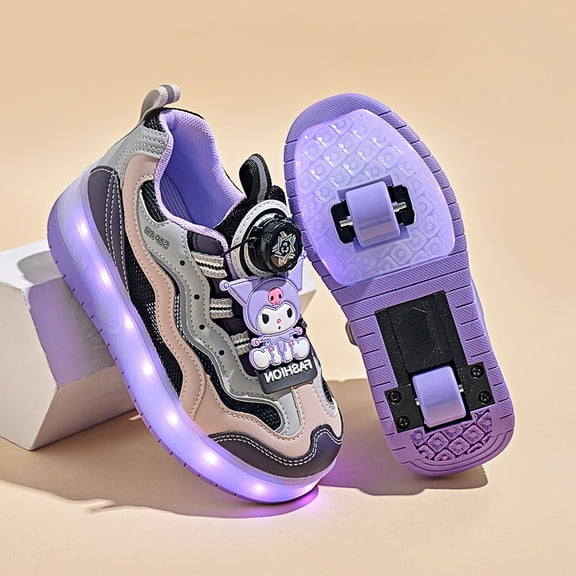 Kids Roller Skates Light up Shoes with Wheels Shoes LED USB Charging Roller Sneakers for Girls Boys Birthday Christmas Gift