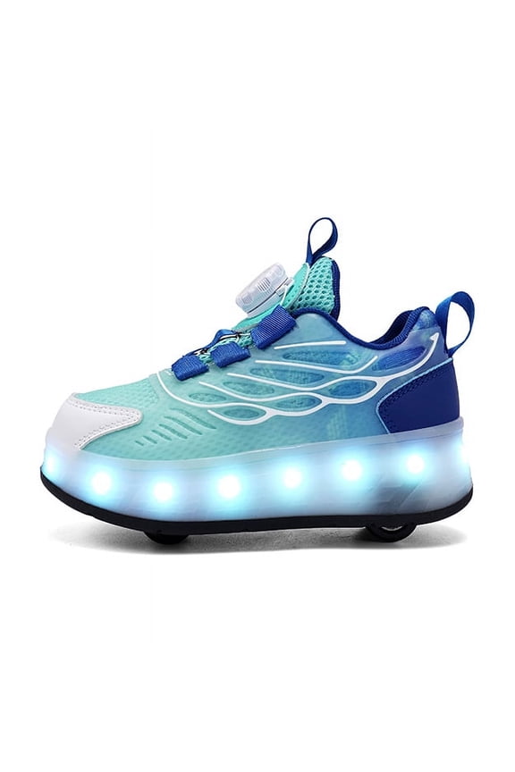 Kids Roller Skates Light up Shoes with Wheels Shoes LED USB Charging Roller Sneakers for Girls Boys Birthday Christmas Gift