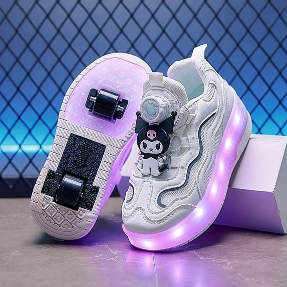 Kids Roller Skates Light up Shoes with Wheels Shoes LED USB Charging Roller Sneakers for Girls Boys Birthday Christmas Gift