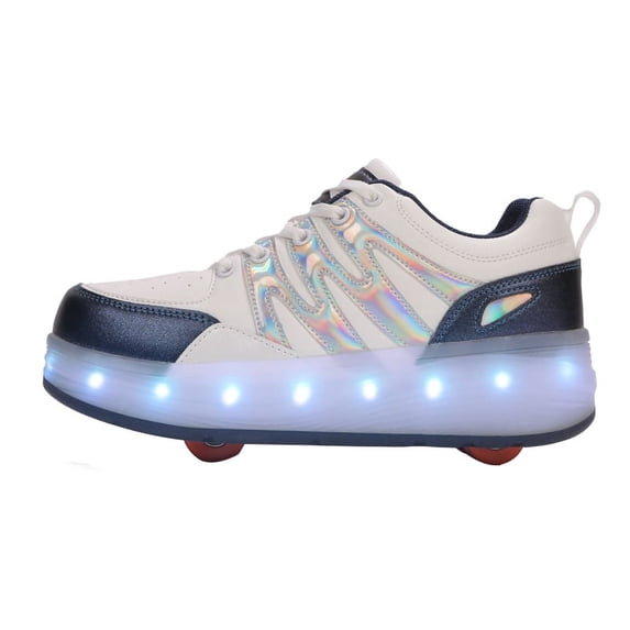 Kids Roller Skates Light up Shoes with Wheels Shoes LED USB Charging Roller Sneakers for Girls Boys Birthday Christmas Gift