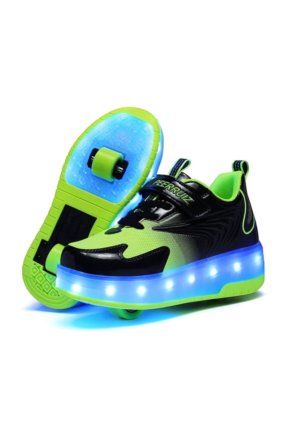 Kids Roller Skates Light up Shoes with Wheels Shoes LED USB Charging Roller Sneakers for Girls Boys Birthday Christmas Gift