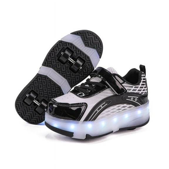 Kids Roller Skates Light up Shoes with Wheels Shoes LED USB Charging Roller Sneakers for Girls Boys Birthday Christmas Gift