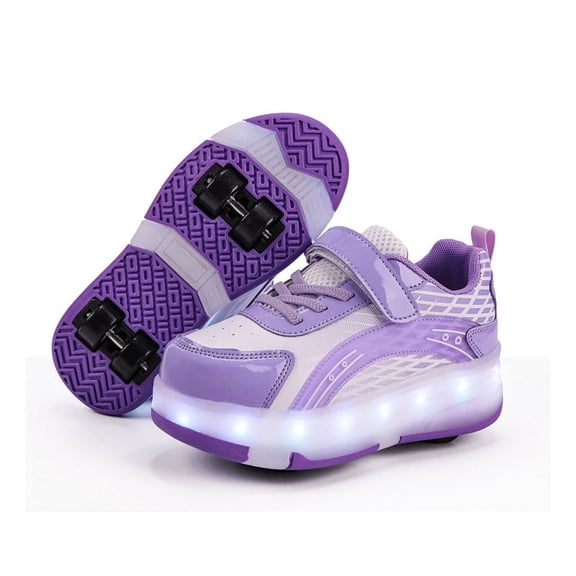 Kids Roller Skates Light up Shoes with Wheels Shoes LED USB Charging Roller Sneakers for Girls Boys Birthday Christmas Gift