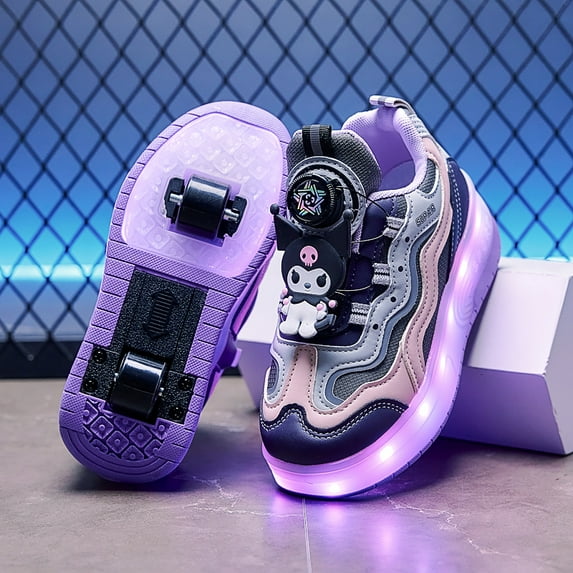 Kids Roller Skates Light up Shoes with Wheels Shoes LED USB Charging Roller Sneakers for Girls Boys Birthday Christmas Gift