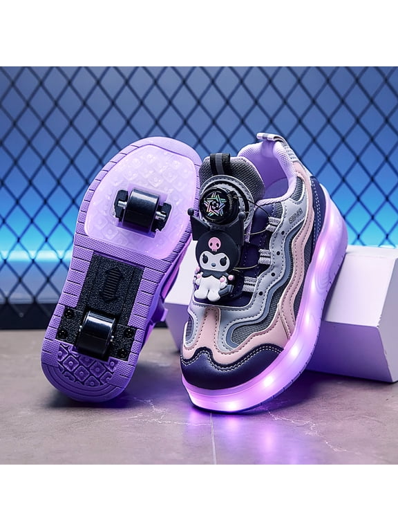 Kids Roller Skates Light up Shoes with Wheels Shoes LED USB Charging Roller Sneakers for Girls Boys Birthday Christmas Gift
