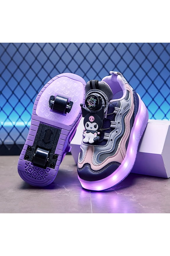 Kids Roller Skates Light up Shoes with Wheels Shoes LED USB Charging Roller Sneakers for Girls Boys Birthday Christmas Gift