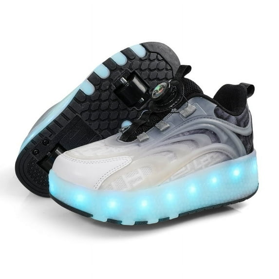 Kids Roller Skates Light up Shoes with Wheels Shoes LED USB Charging Roller Sneakers for Girls Boys Birthday Christmas Gift