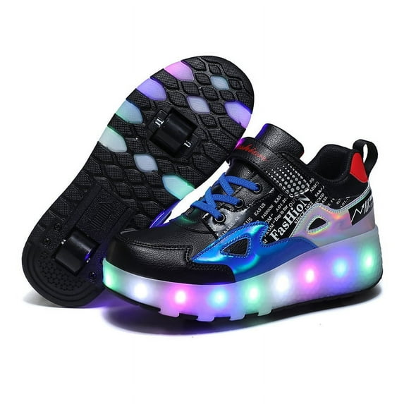 Kids Roller Skates Light up Shoes with Wheels Shoes LED USB Charging Roller Sneakers for Girls Boys Birthday Christmas Gift