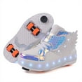 thumbnail image 1 of Kids Roller Skates Light up Shoes with Wheels Shoes LED USB Charging Roller Sneakers for Girls Boys Birthday Christmas Gift, 1 of 21