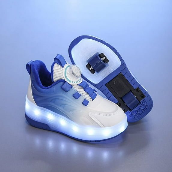 Kids Roller Skates Light up Shoes with Wheels Shoes LED USB Charging Roller Sneakers for Girls Boys Birthday Christmas Gift
