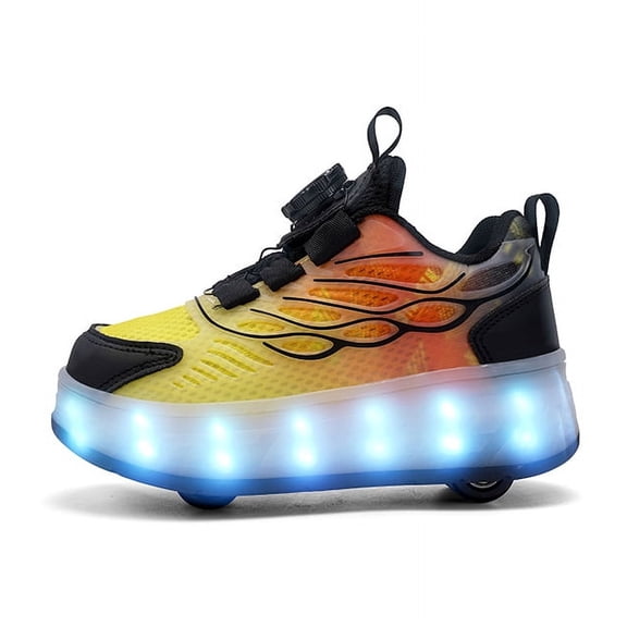 Kids Roller Skates Light up Shoes with Wheels Shoes LED USB Charging Roller Sneakers for Girls Boys Birthday Christmas Gift
