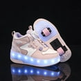 thumbnail image 1 of Kids Roller Skates Light up Shoes with Wheels Shoes LED USB Charging Roller Sneakers for Girls Boys Birthday Christmas Gift, 1 of 12