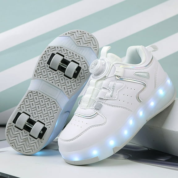 Kids Roller Skates Light up Shoes with Wheels Shoes LED USB Charging Roller Sneakers for Girls Boys Birthday Christmas Gift ﻿