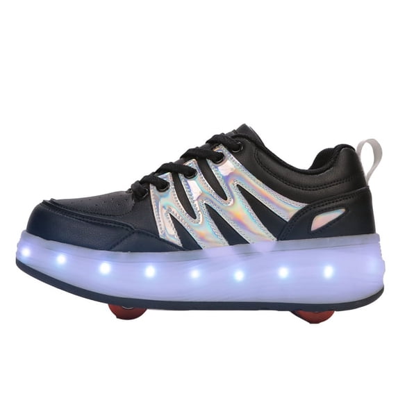 Kids Roller Skates Light up Shoes with Wheels Shoes LED USB Charging Roller Sneakers for Girls Boys Birthday Christmas Gift
