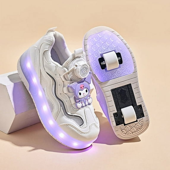 Kids Roller Skates Light up Shoes with Wheels Shoes LED USB Charging Roller Sneakers for Girls Boys Birthday Christmas Gift