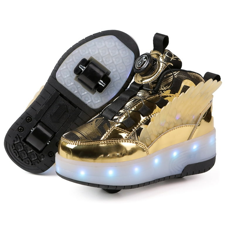 Kids Roller Skates with Wings Light up Shoes with Wheels Shoes LED