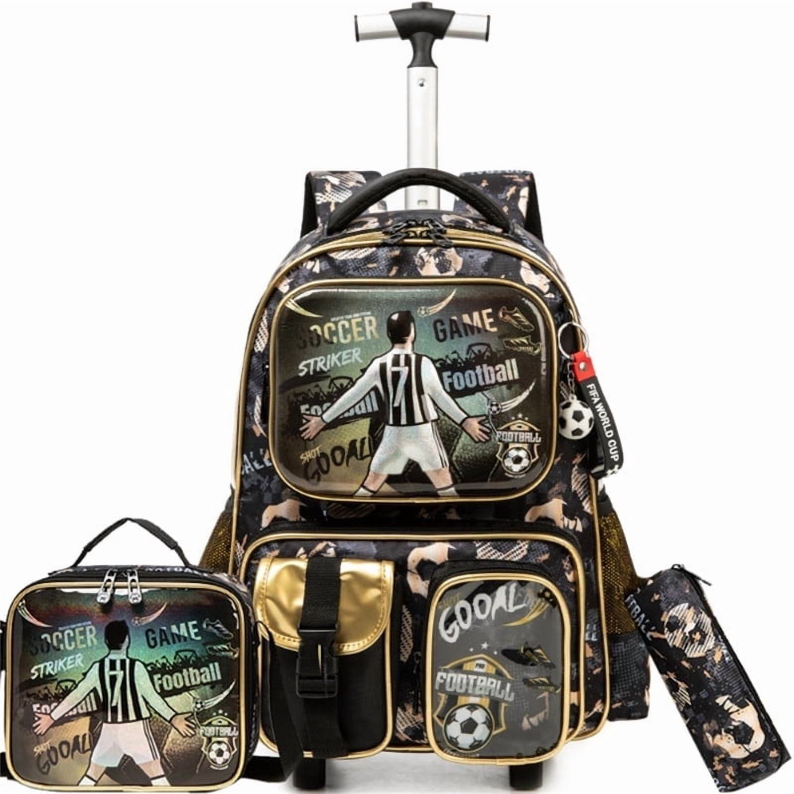 Kids Rolling Backpack Boys for School with Wheels Wheeled Bookbag with ...