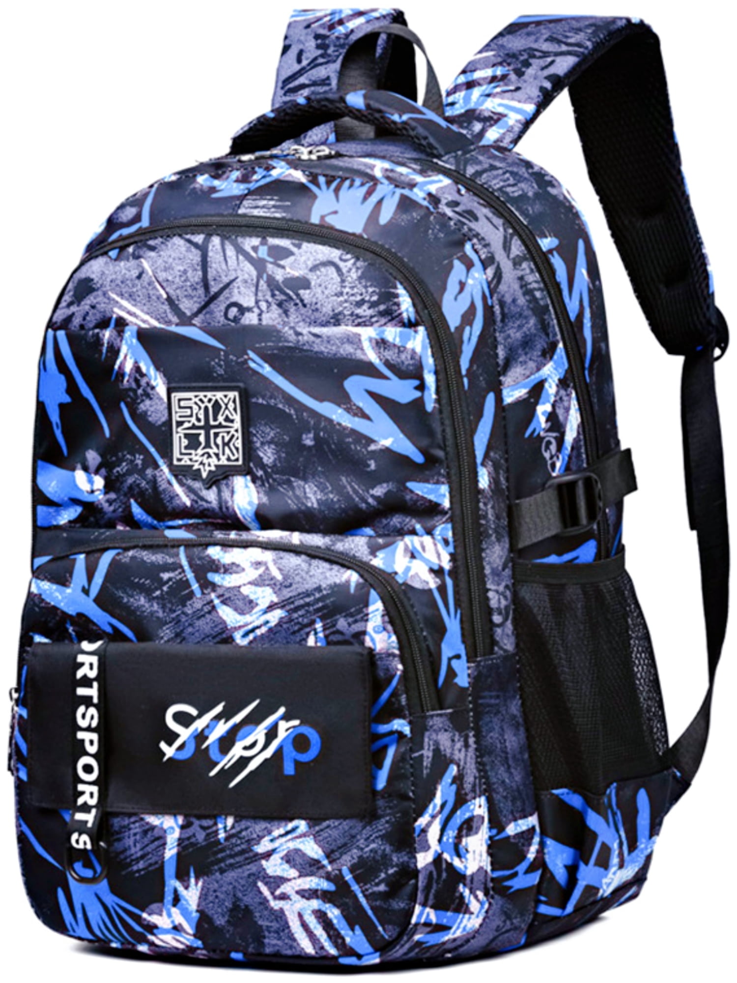 RAISTYW School Backpack for Boys, Lightweight Large School Bag Middle School Primary School Bookbags, Blue