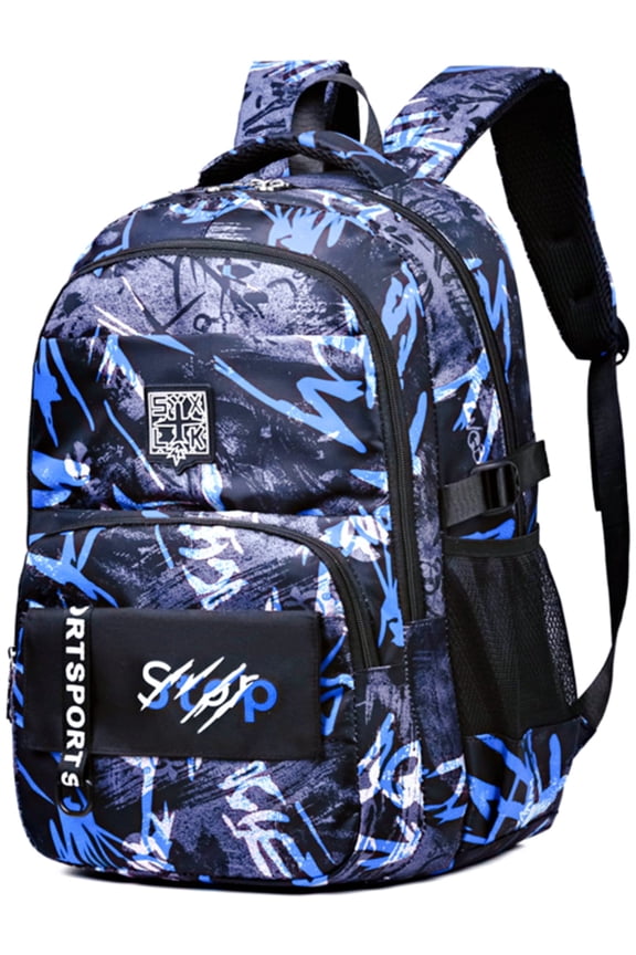 School Backpack for Boys, Lightweight Large School Bag Middle School Primary School Bookbags, Blue