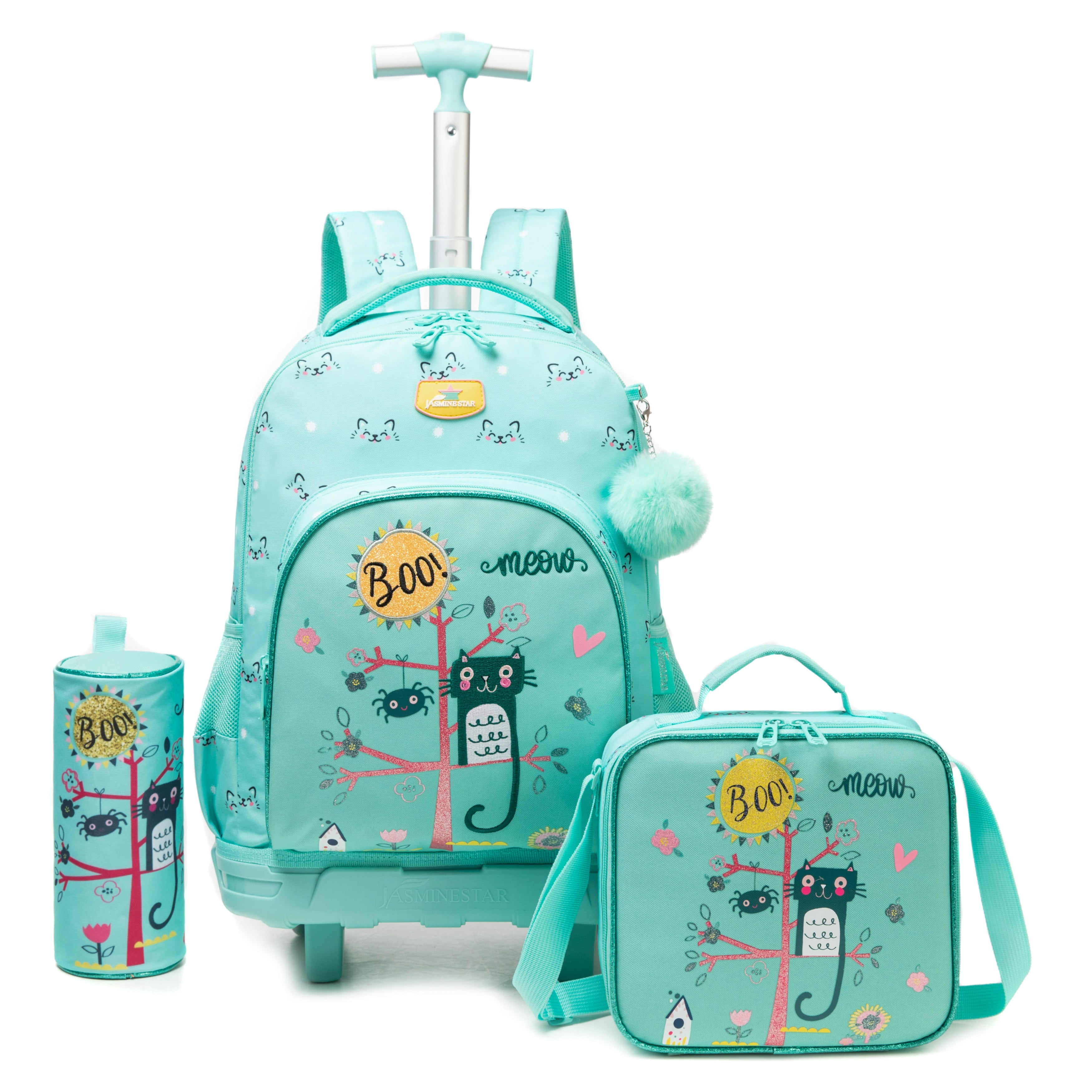 Aazon.co | Fikaryi Rolling Backpack For Girls,Backpack With Wheels - View #2