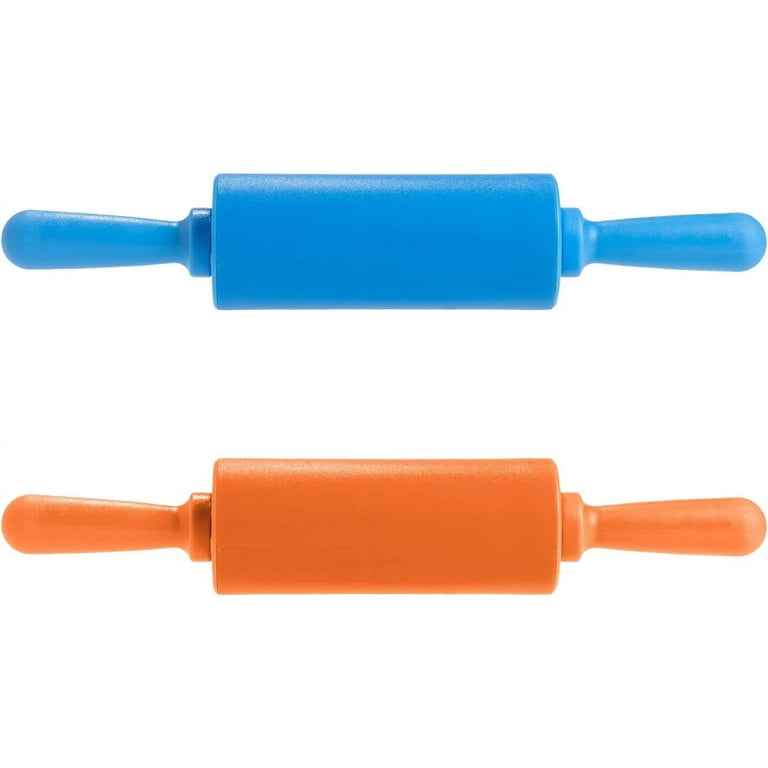 Kids Rolling Pins for Baking Playdough 2 Pack Non Stick Silicone