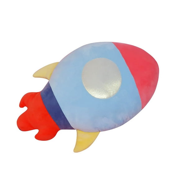 Kids Room Decoration, Space Rockets Decorative Pillow - Spaceship, Plush, 19.68 x 11.81in