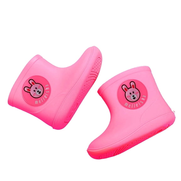 Kids Rubber Boots Cartoon Boots Kids Shoes Baby Rain Rain Boys Toddler Girls Rubber Baby Shoes Toddler Girl Rain Boots Pink 1 Years-2 Years