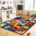 thumbnail image 1 of ORGOWEL Kids Play Rug Animal Alphabet Rug Educational Learning Area Rug Non-Slip Machine Washable Chlidren's Carpet for Playroom Bedroom Classroom Nursery ,20 Animals, 1 of 8