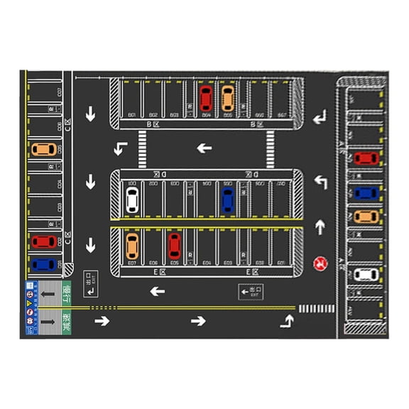Kids Rug Carpet Playmat City Life Learn Have Fun Safe, Children's Educational, Road Traffic System, Multicolor Activity Centerpiece Play Mat for Playing with Cars for Bedroom Playroom, Clearance