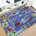 thumbnail image 1 of ORGOWEL Kids Rug Educational Play Rug Kids Road Carpet for Toy Cars Non-Slip Large Learning Play Game Area Rug Traffic Road Map for Playroom Bedroom Baby Toddler Boys Classroom,39.4"x63",Dark Blue, 1 of 7