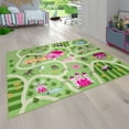 thumbnail image 1 of Kids Rug Horse Farm Play Mat in Green, 1 of 5