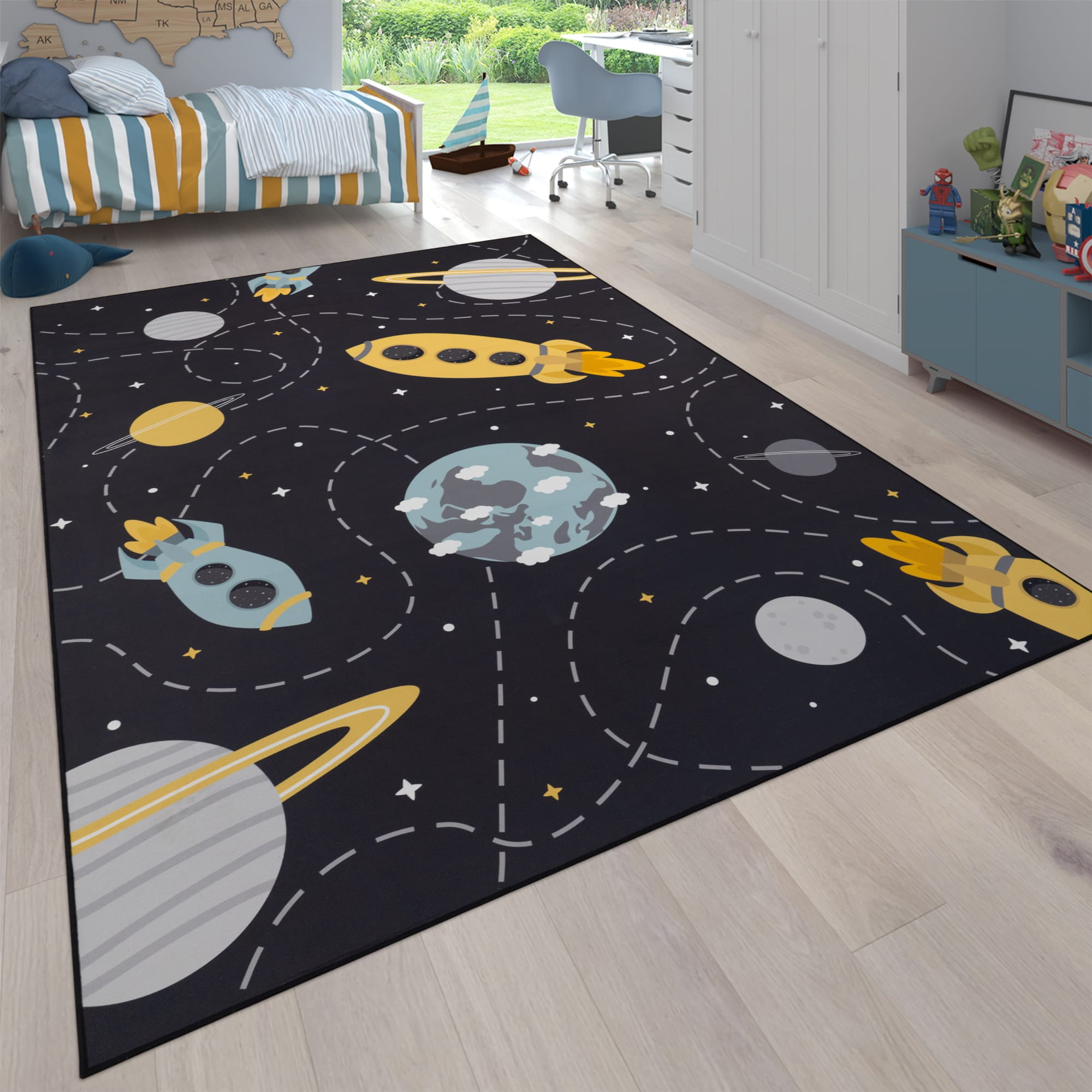 Walmart Black Friday Deals 2025 Kids Rug Non-Slip Play Mat with Planets ...