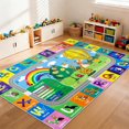 thumbnail image 1 of ORGOWEL Kids Rug for Playroom Soft Non-Slip Kids Play Rug Abc Educational Area Rug Washable Nursery Room Carpet with Alphabet Numbers Color Fruit for Bedroom,Colorful,3'x5', 1 of 9